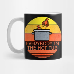 Retro Sunset Lobster Pot, Hot Tub Mug